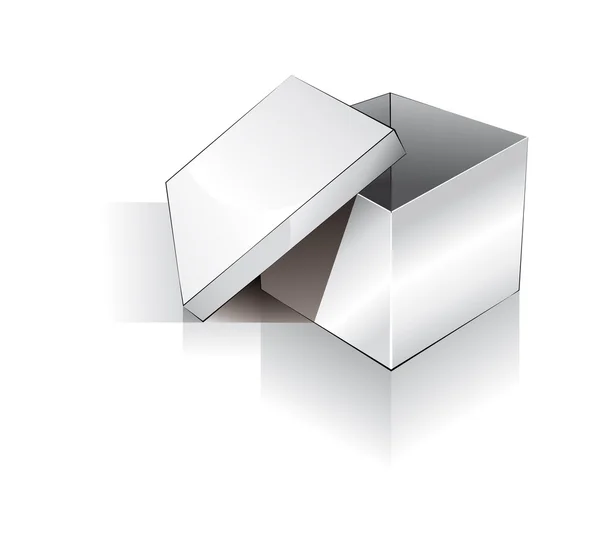 3D otwarte pudełku — Wektor stockowy