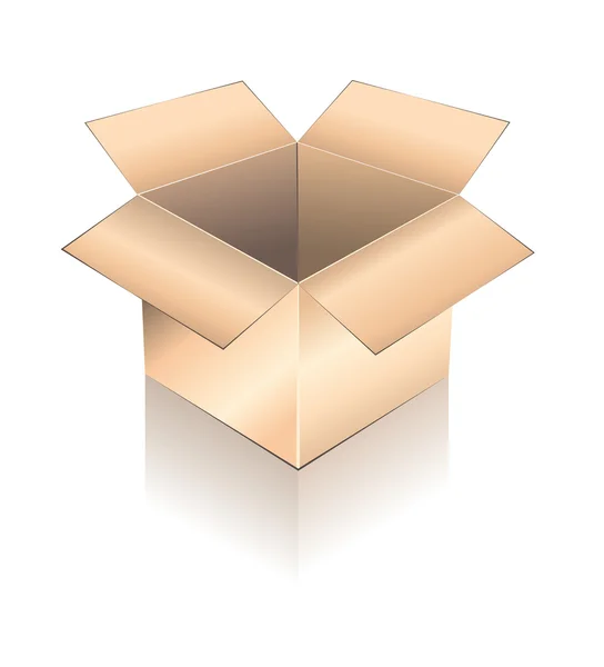 Tre dimensionell låda med skugga — Stock vektor