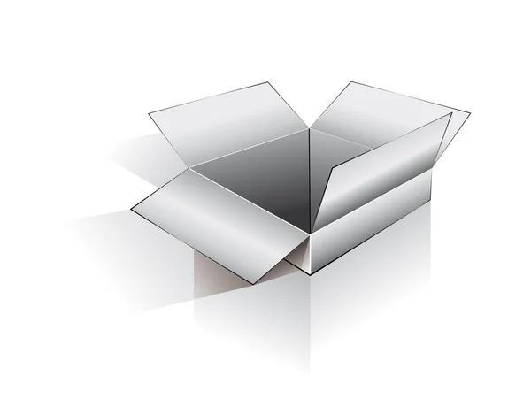 Trojrozměrné otevřít box — Stockový vektor