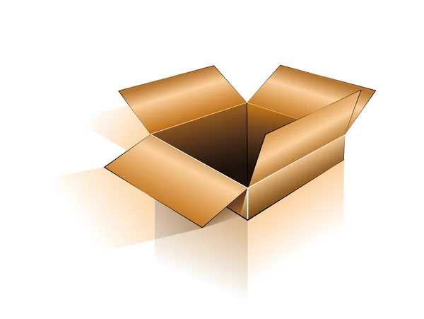 Трехмерная коробка с тенью — стоковый вектор