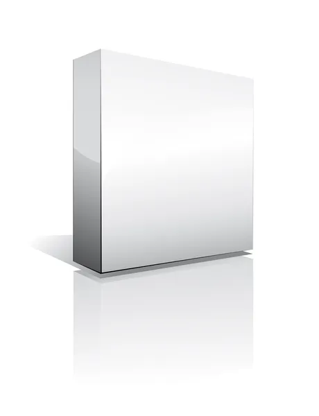 Tre dimensionell låda med skugga — Stock vektor