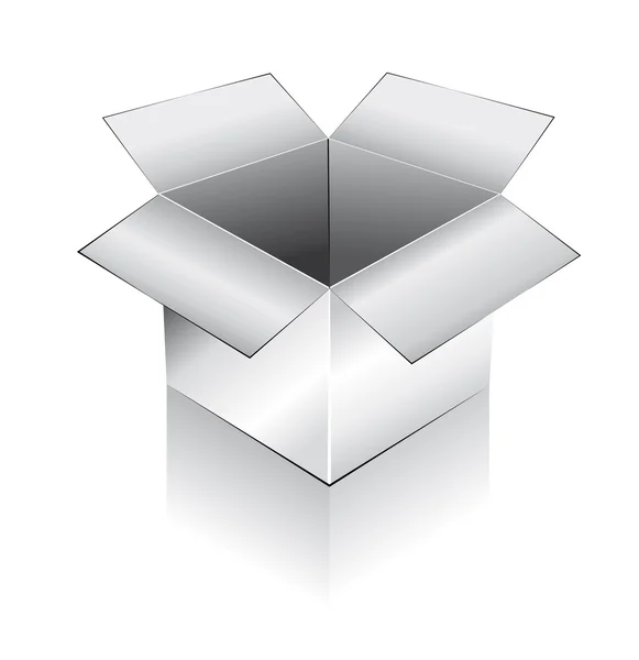 Caja tridimensional con sombra — Vector de stock