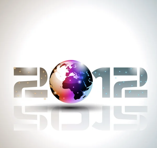 Ευτυχισμένο το νέο έτος 2012 εορτασμός φόντο — Διανυσματικό Αρχείο