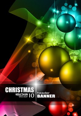 High tech rainbow Chrstmas background clipart