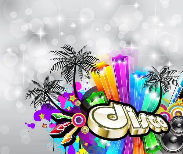 Circulaire de disco pour Crhstimas Disco Party Event . — Image vectorielle