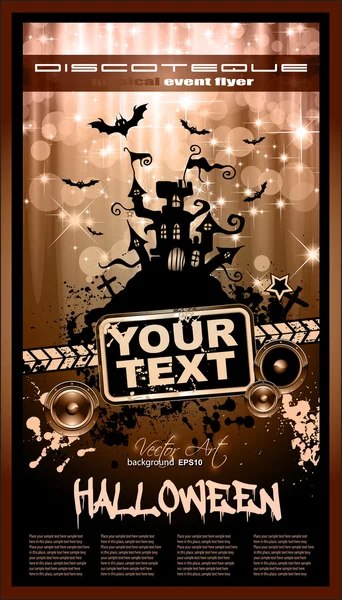 Brochure suggérée pour la fête de Hallowen — Image vectorielle