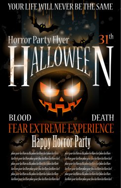 Halloween Horror Party Flyer clipart