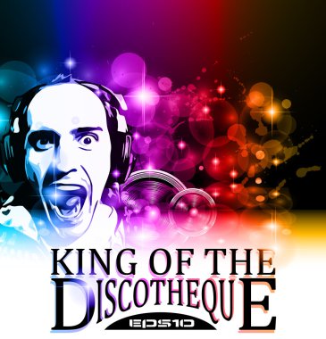 King of the discotheque flyer clipart