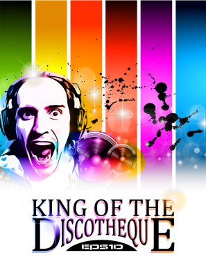 King of the discotheque flyer clipart