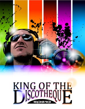 King of the discotheque flyer clipart