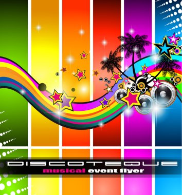 Discotheque flyer tor music event clipart