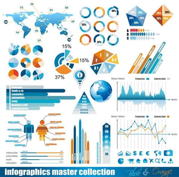 Premium infographics master collection — Stock Vector