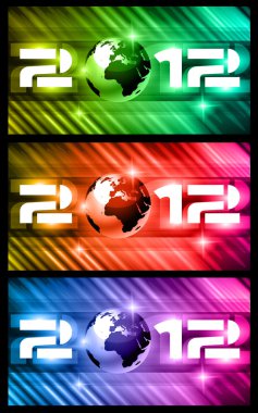 High Tech New Year Banners clipart