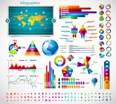 Premium infographics master collection: clipart