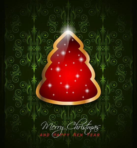 Fond de voeux de Noël classique — Image vectorielle