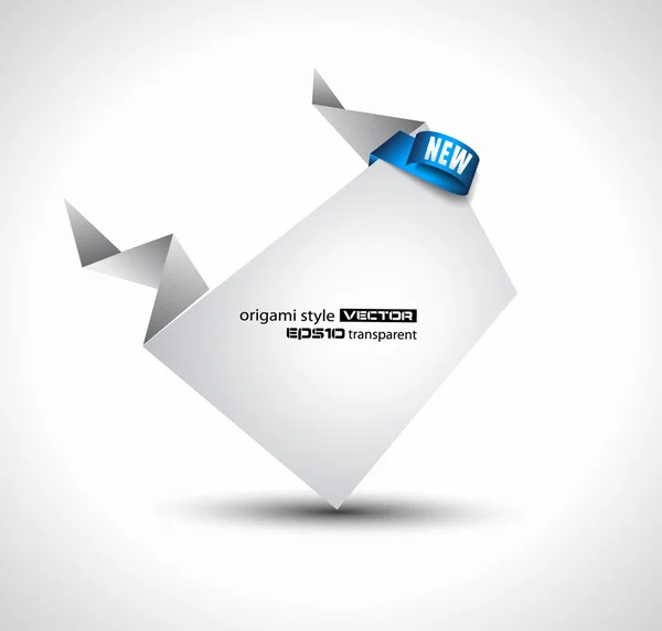 Origami stijl toespraak banner — Stockvector