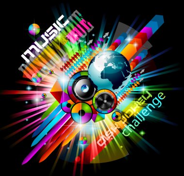 Alternative Discoteque Music Flyer clipart