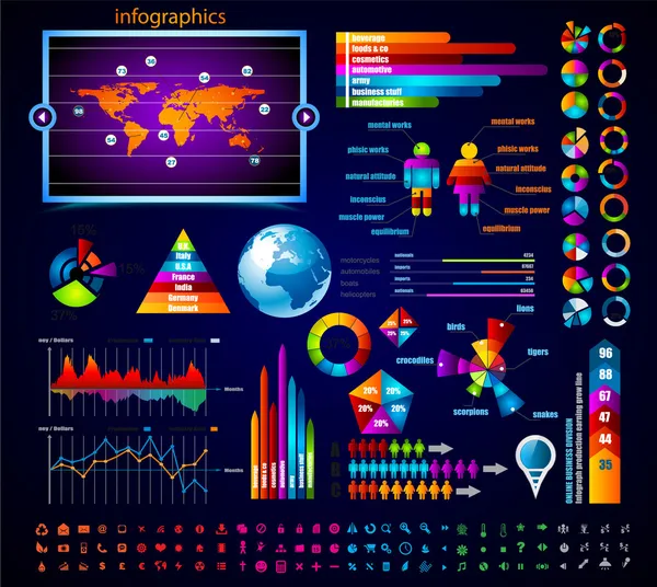Premium infographics master collection: — Stock Vector