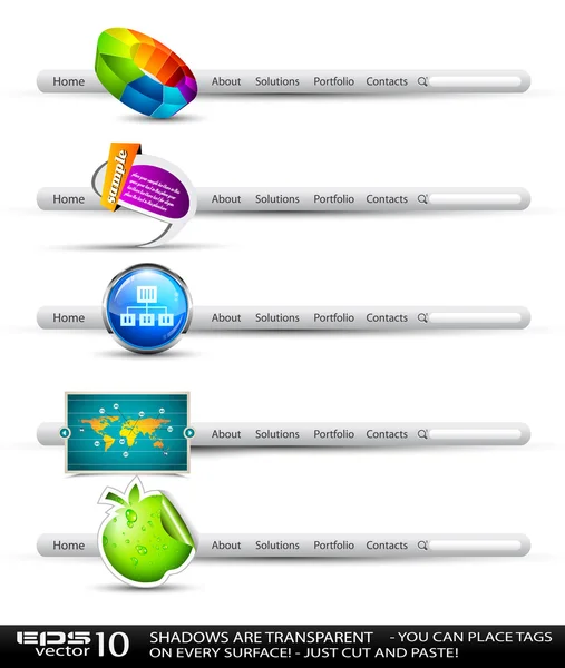 Banderas de búsqueda de estilo moderno de alta tecnología — Archivo Imágenes Vectoriales