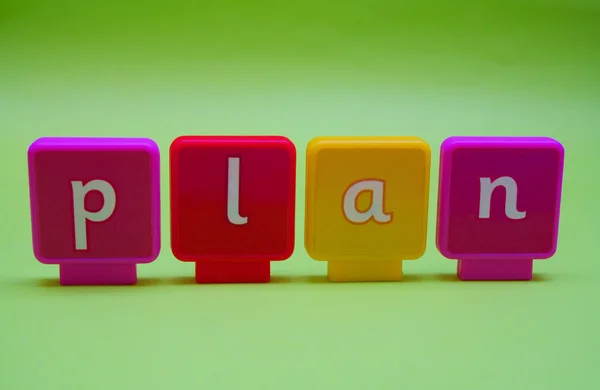 stock image Letters: plan