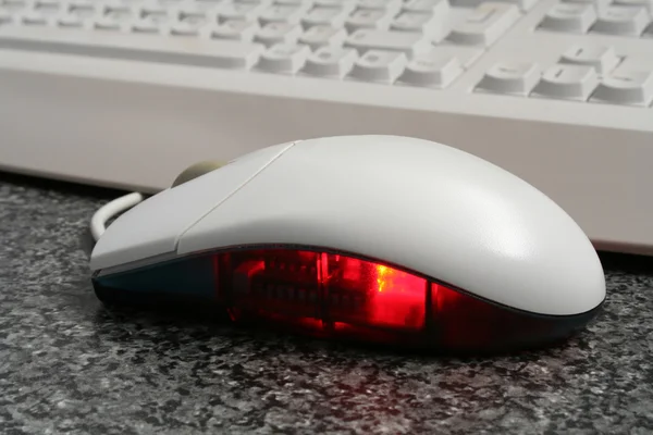 Teclado del ratón rojo — Foto de Stock