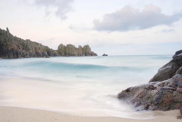 Stock image Pedn vounder beach, Cornwall.