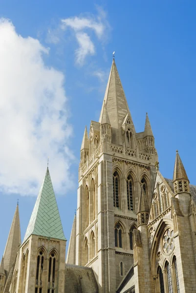 stock image Truro Cathedral set agains a sunny blue sky.