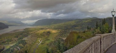 Columbia River Gorge View from Crown Point clipart