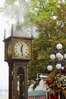 Vancouver BC Historic Gastown Steam Clock clipart