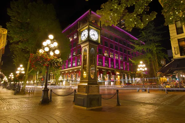 Historické parní hodin v Gastownu vancouver bc — Stock fotografie