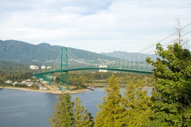 Lions Gate Bridge in Vancouver BC Canada clipart