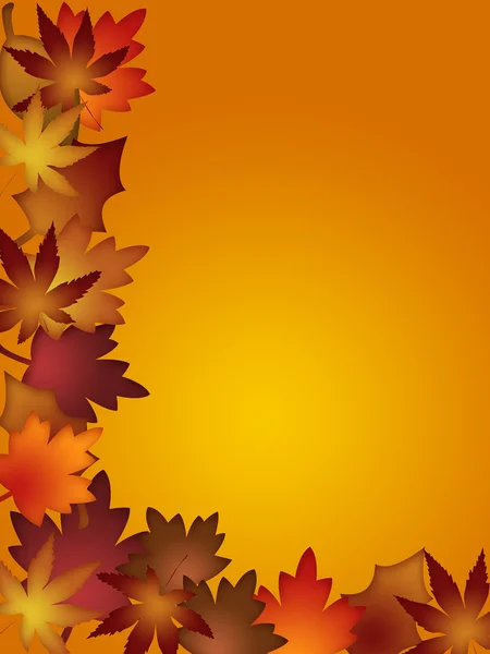 Colorful Fall Leaves Border — Stock Photo, Image