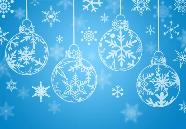 Ornamenti natalizi con fiocchi di neve — Foto Stock