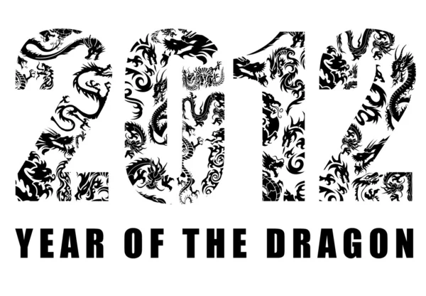 2012 kinesiska år av draken mönster — Stockfoto