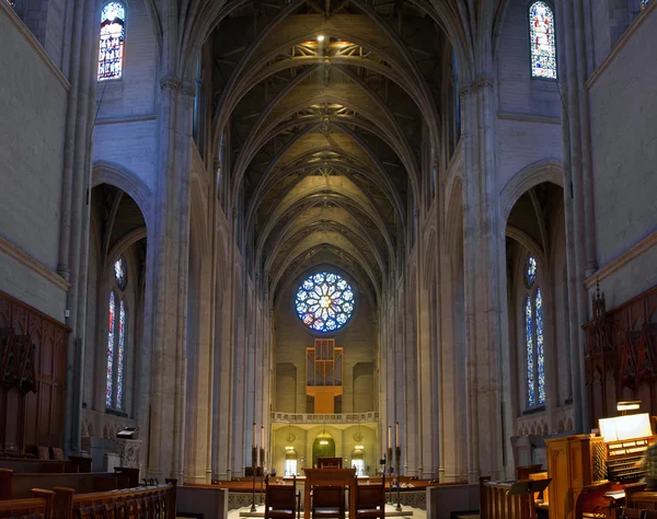 Interior histórico de la Catedral de Grace en San Francisco — Foto de Stock