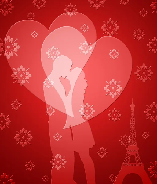 Feliz día de San Valentín Pareja en París —  Fotos de Stock