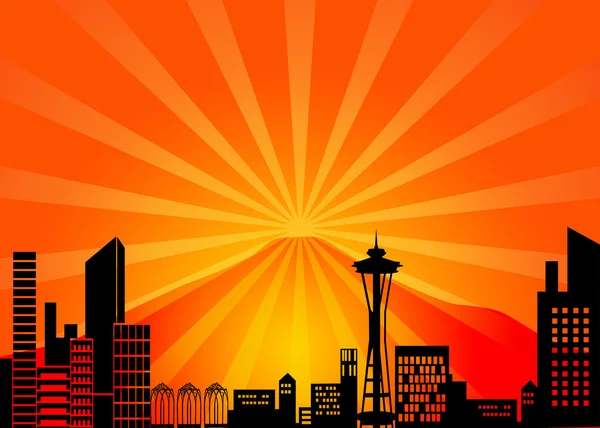 Seattle Washington City Skyline — Stock Photo, Image