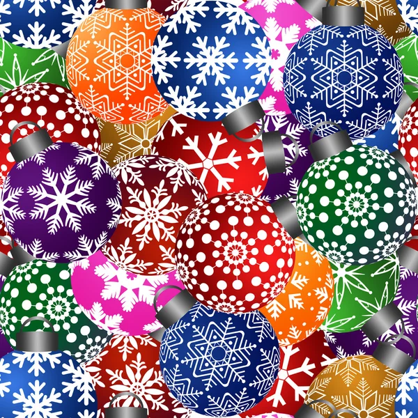 Christmas Tree Ornaments Seamless Tile Background — Stock Photo, Image
