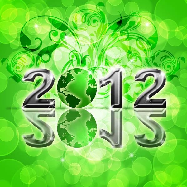 Ευτυχισμένο το νέο έτος 2012 παγκόσμια σφαίρα — Φωτογραφία Αρχείου