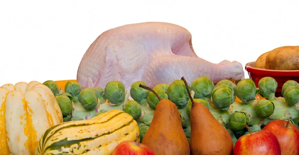 Thanksgiving Tyrkiet Middag madlavning ingredienser - Stock-foto