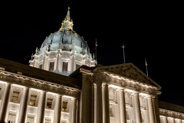 San Francisco City Hall at Night clipart