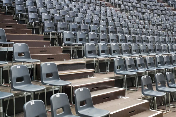 Closeup of chairs before openair concert — Stock Photo, Image