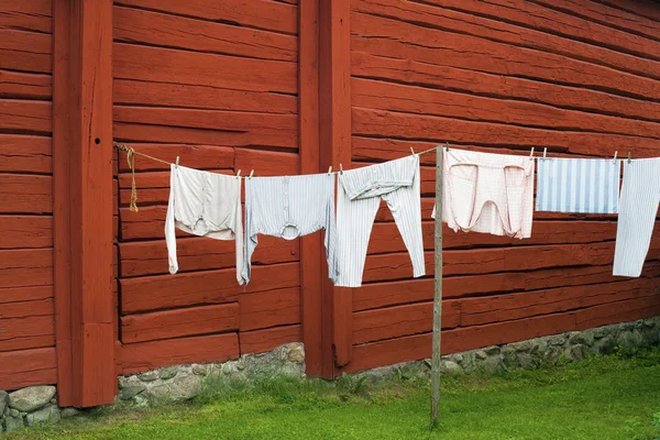 Séchage de vêtements rétro — Photo