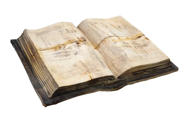 Open houten boek — Stockfoto