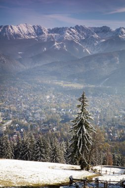 View of Tatra Mountains and Zakopane clipart