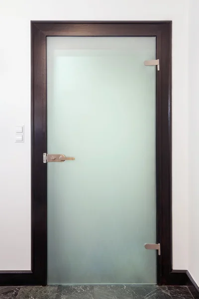 Modern closed glass door — Stock Photo, Image