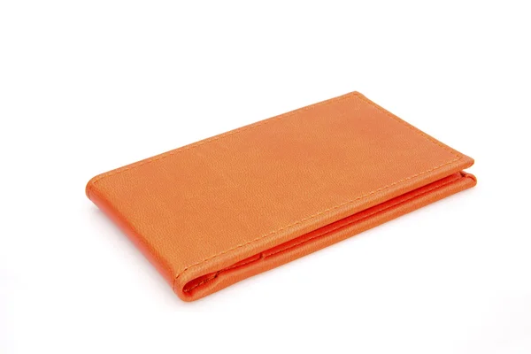 Orangefarbener Visitenkartenhalter — Stockfoto