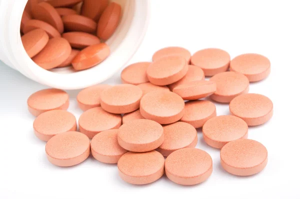 stock image Orange pills close-up