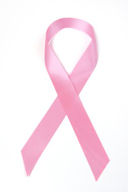 Pink breast cancer awareness ribbon clipart