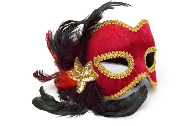 Kırmızı karnaval maskesi